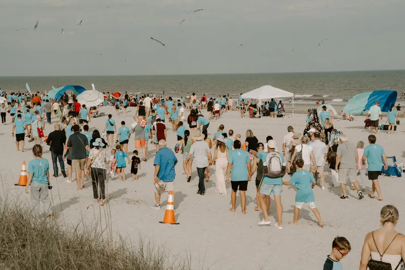 Seacoast Church beach baptism gathering